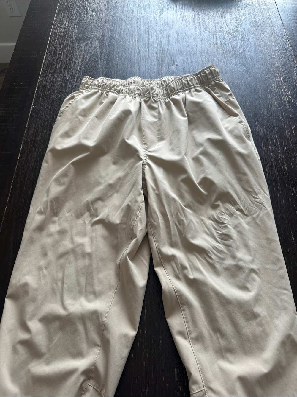 Men's Elastic-Waist Khaki Chinos